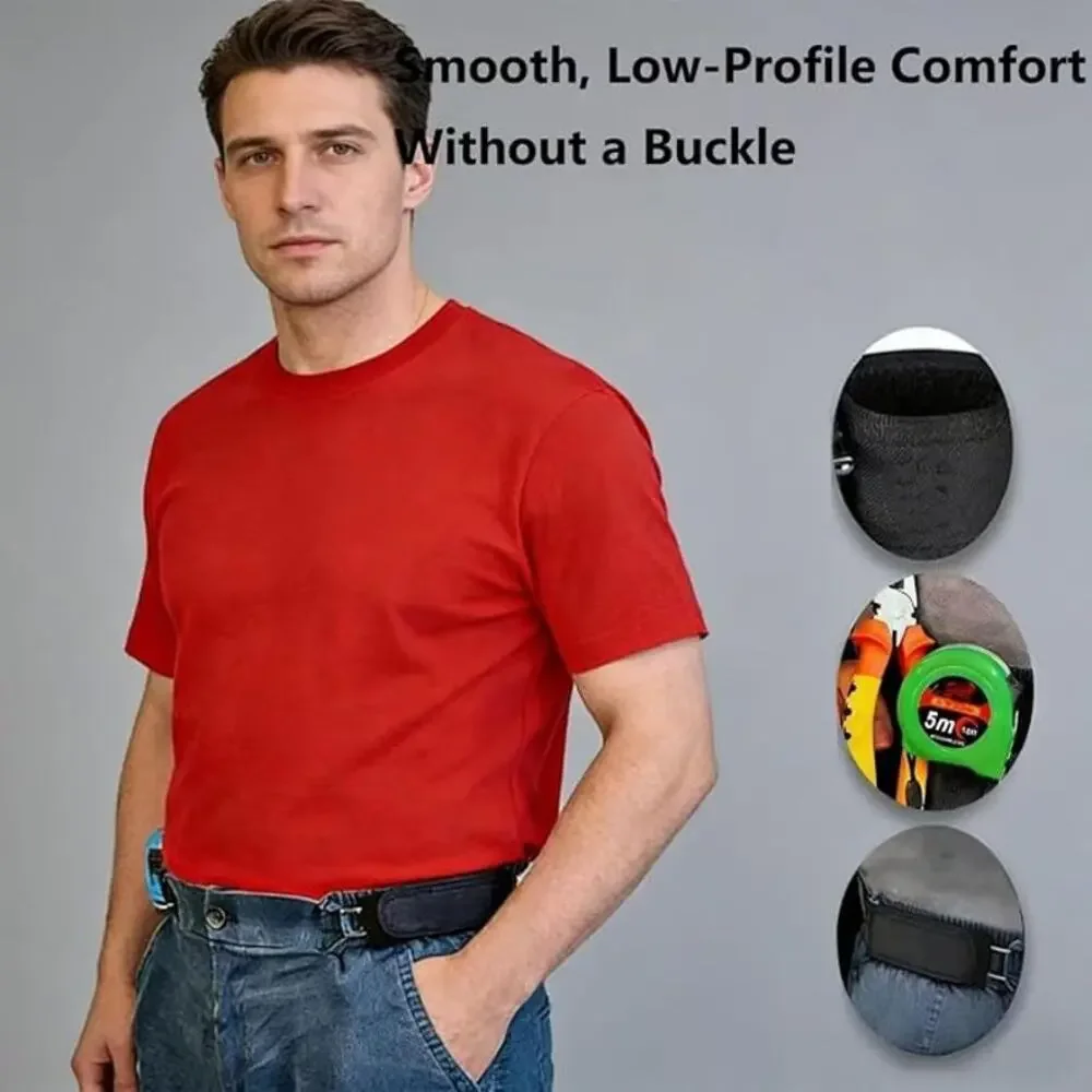 Buckle-free elastic belt for women and men 2 laps with a distance of 7